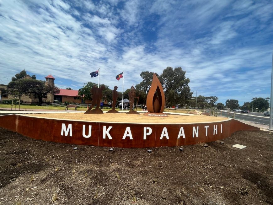 A new artwork honouring Aboriginal veterans was unveiled at the Goodwood, Springbank, Daws intersection