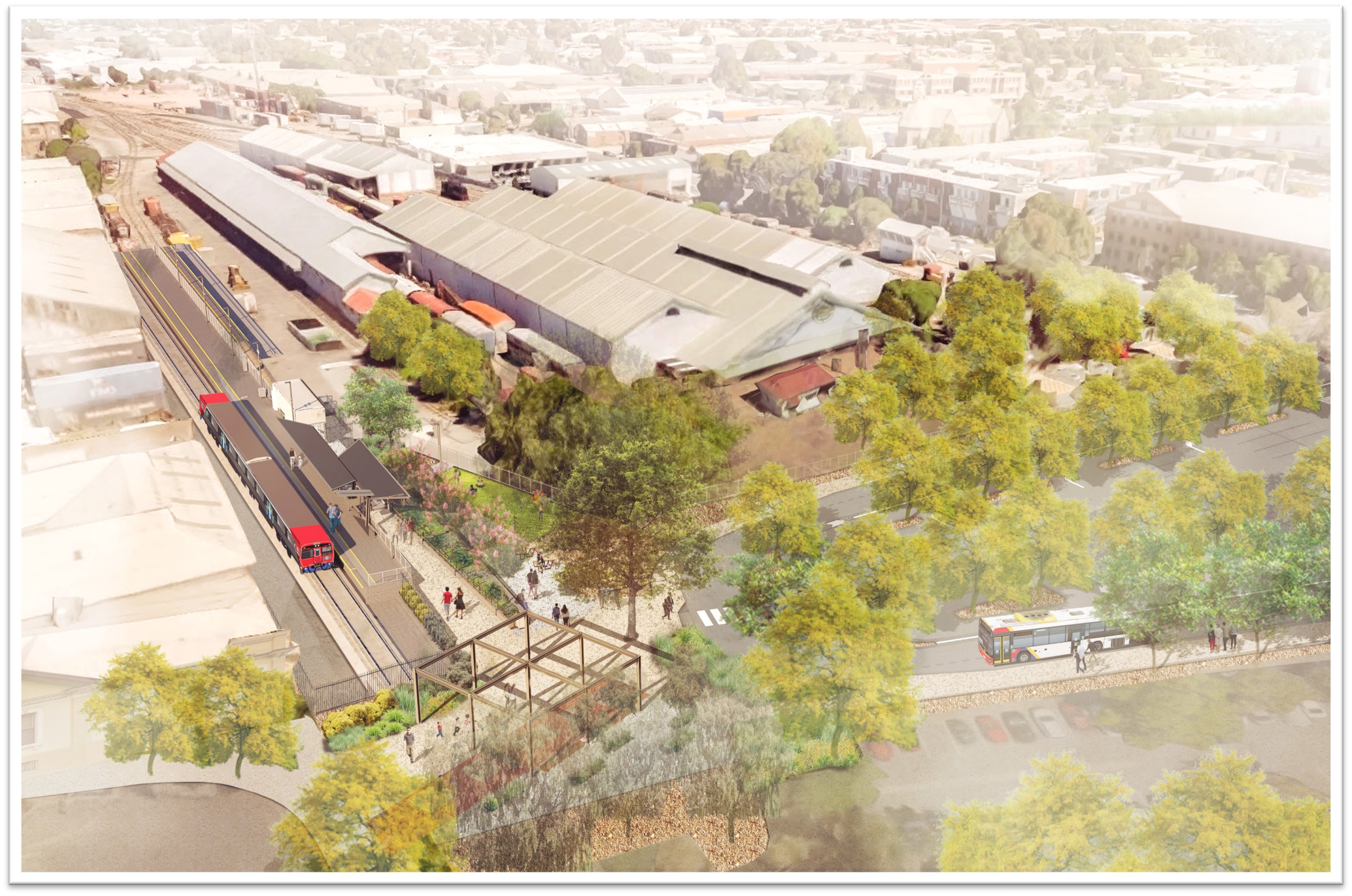 an artist impression of the new Port Dock station