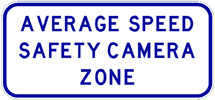 Average speed safety camera zone