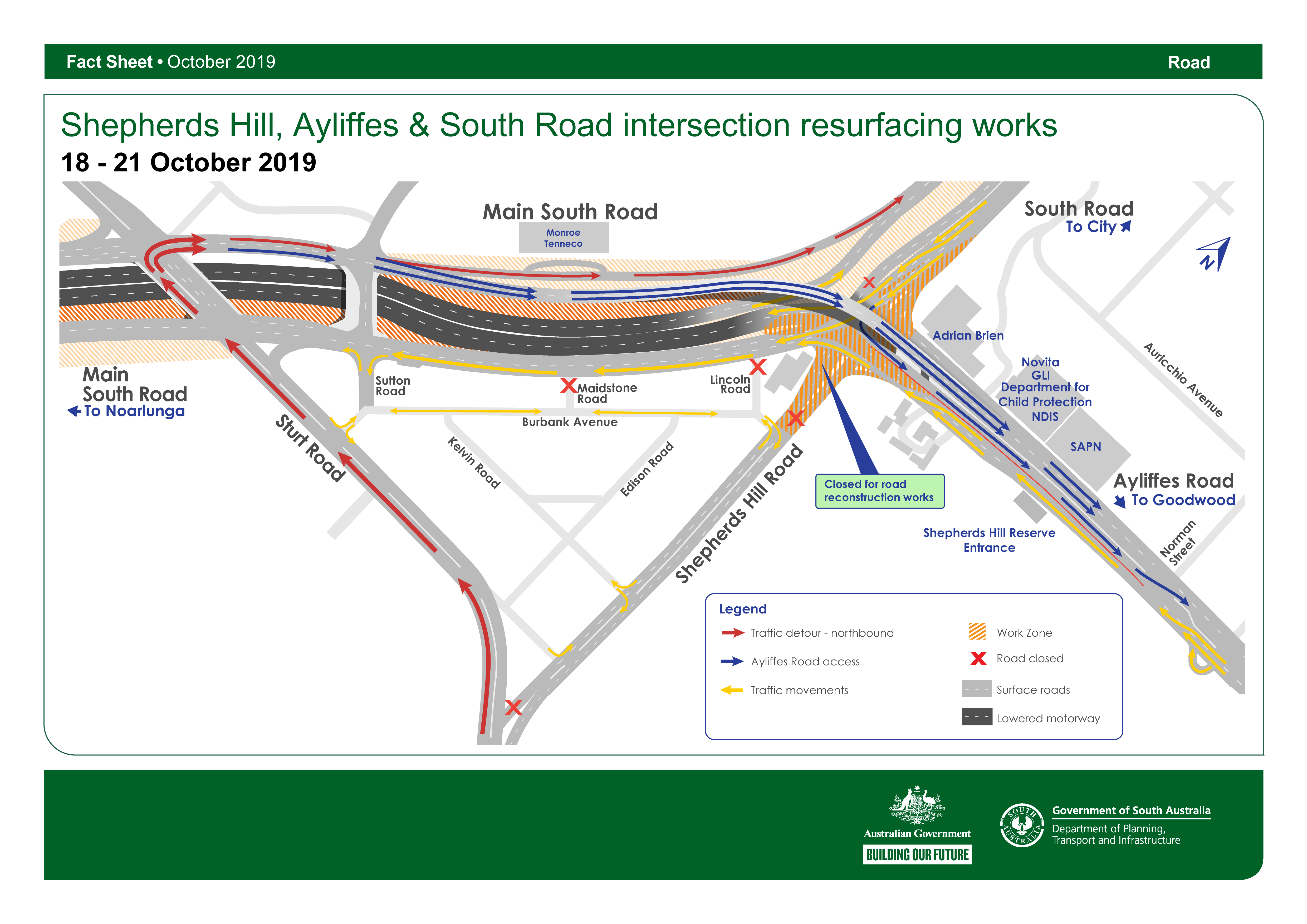 Ayliffes Road detour