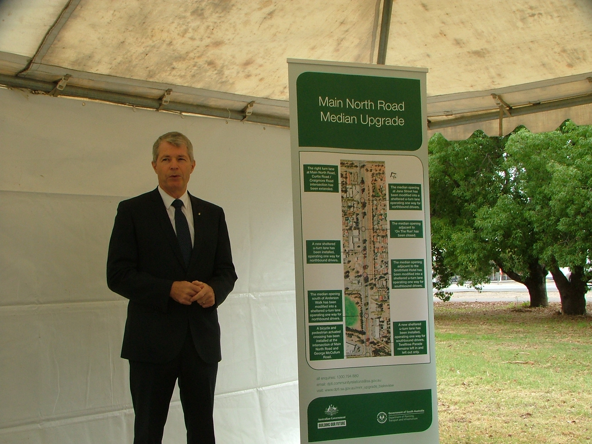 Main North Road Median Upgrade project opened by Senator David Fawcett