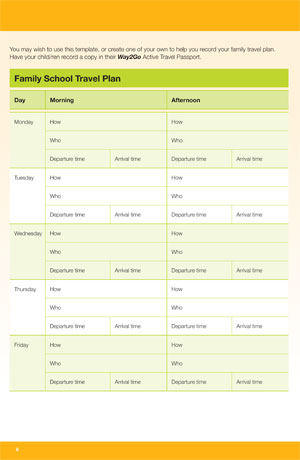 Family School Travel Plan 